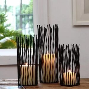 Modern European Popular Style Iron Candle Holder Ornament