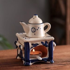 Retro Candle Ceramic Aromatherapy Stove Oil Lamp