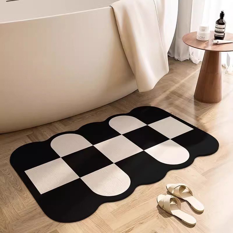 Nordic Abstract Diatom Ooze Bathroom Absorbent Mat - Image 10