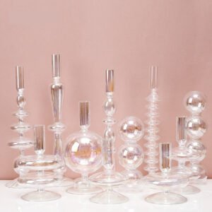 Living Room Guesthouse Table Decoration Simple Glass Candle Holder Craftwork