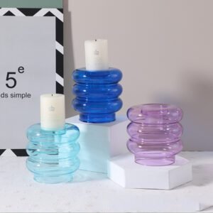 Retro Creative Minimalist Modern Glass Candle Holder Donut