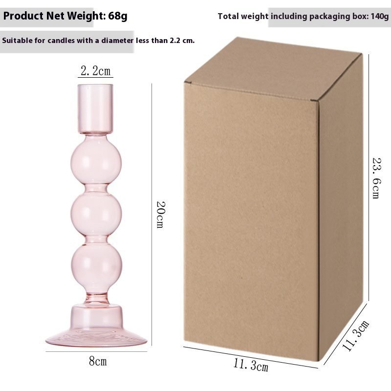 Household Transparent Borosilicate Glass Candle Holder - Image 8
