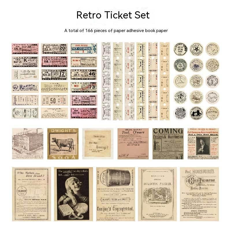 Retro Series Notebook Sample Data Decorative Stickers - Image 7