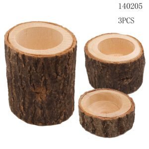Tree Trunk Candle Holder
