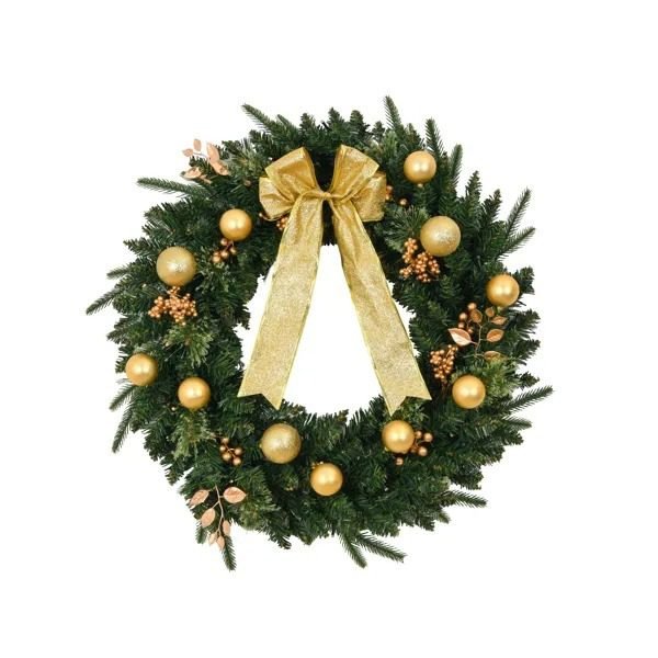 24in Pre-lit Battery Powered Christmas Wreath With Remote - Image 4