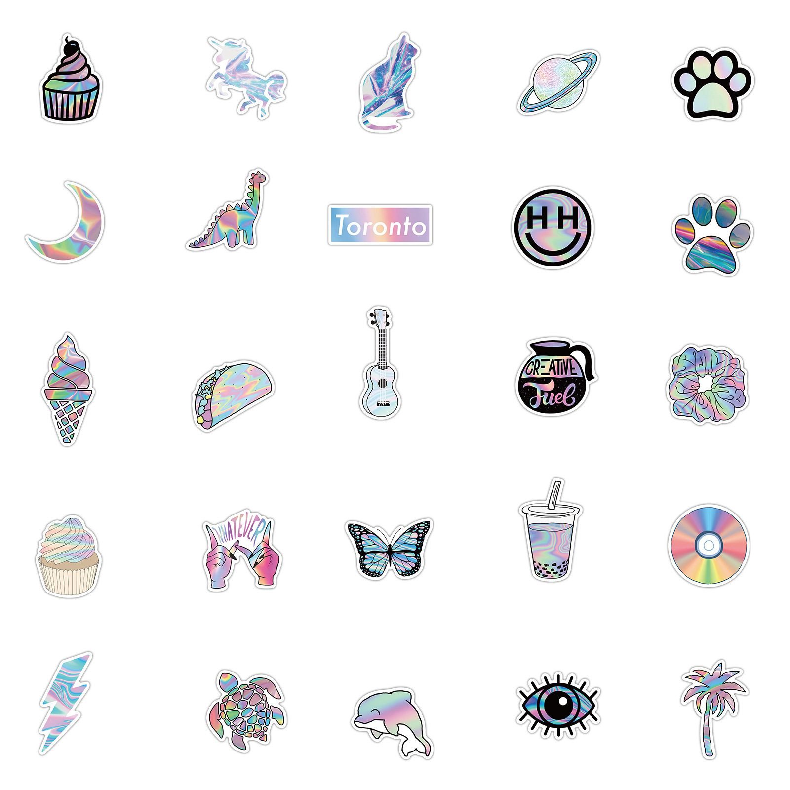 Holographic Alien Waterproof Sticker Pack - Image 2
