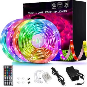 LED Strip Lights Lamp 5050 RGB Flexible Tape Diode 5M Controller Room Decor