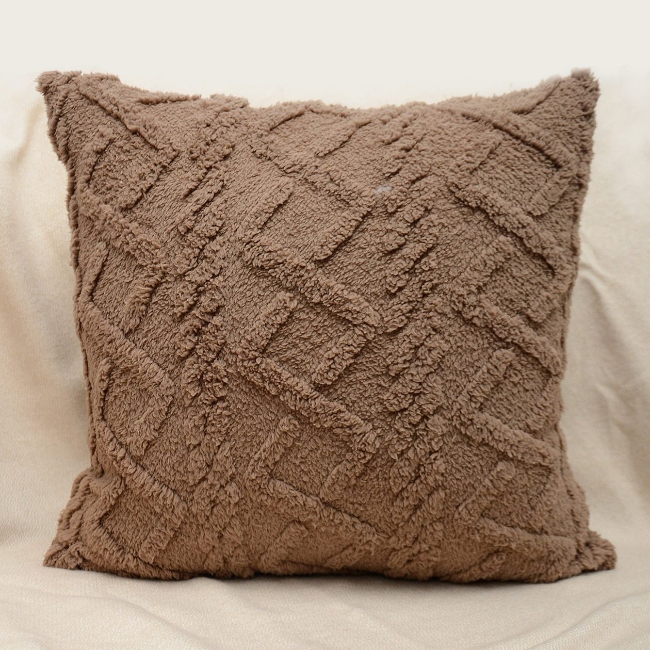 Cut Flower Pillow Cover Plush Jacquard Cushion Cover - Image 6