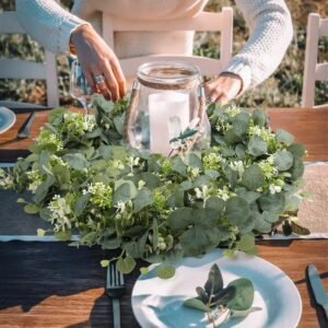 Artificial Eucalyptus Leaves Berry Vine