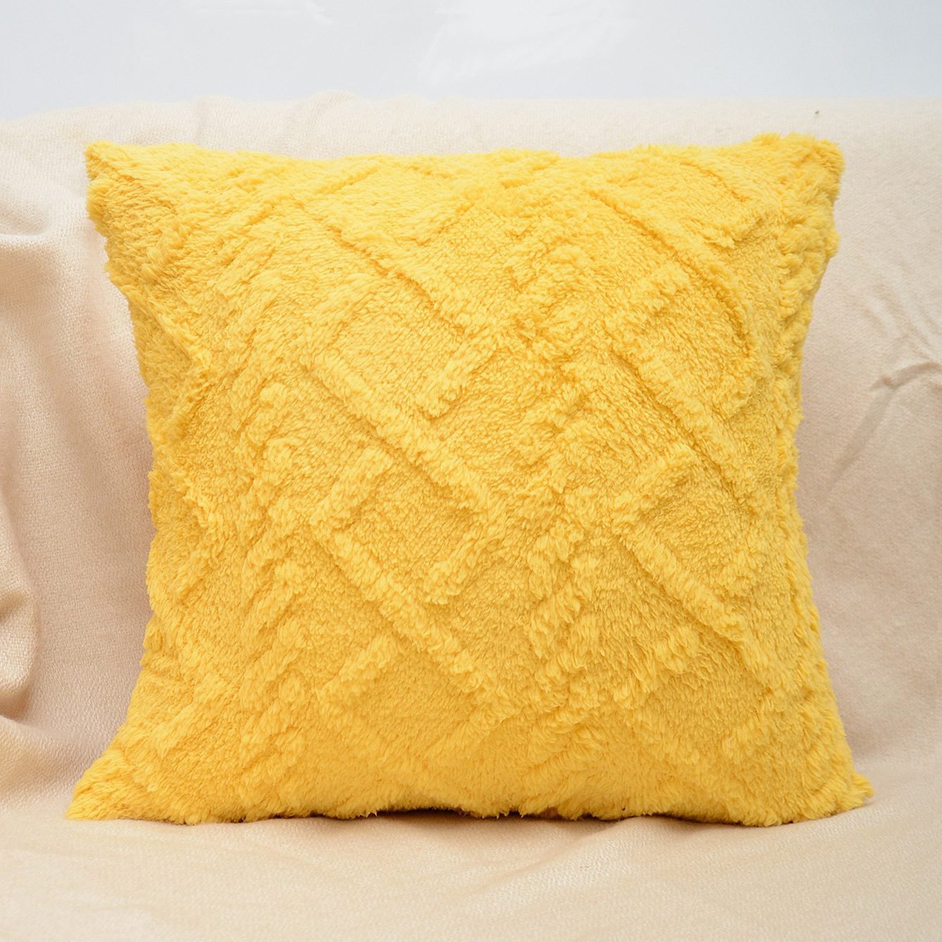 Cut Flower Pillow Cover Plush Jacquard Cushion Cover - Image 9